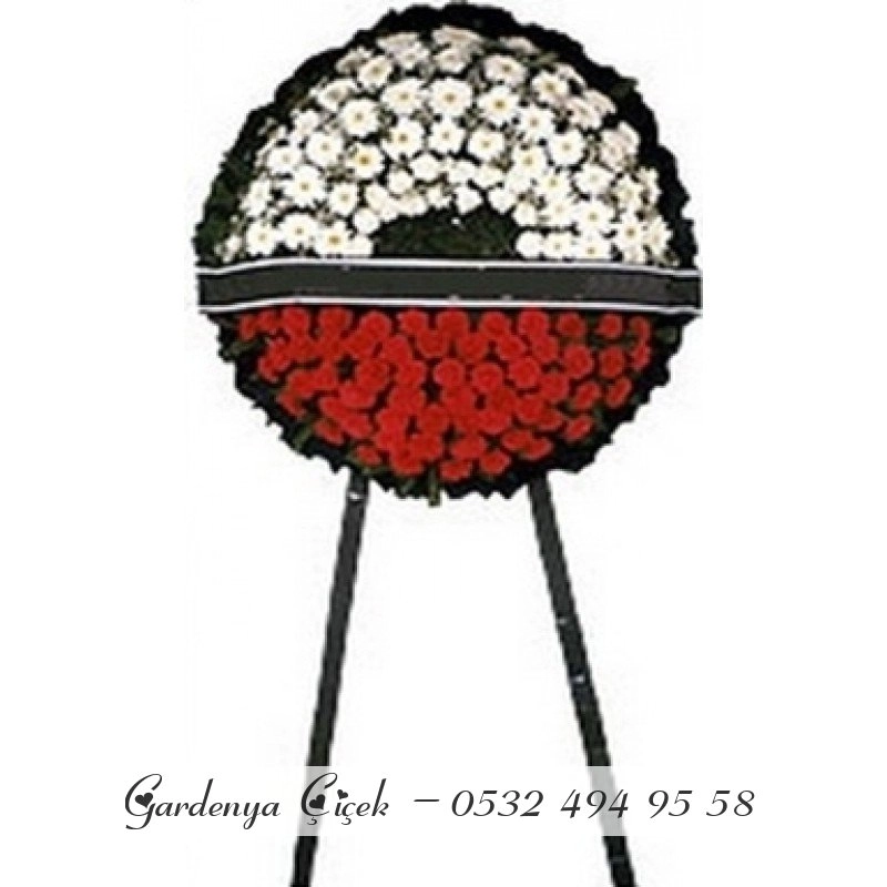 Kırmızı Beyaz Cenaze Çelenği