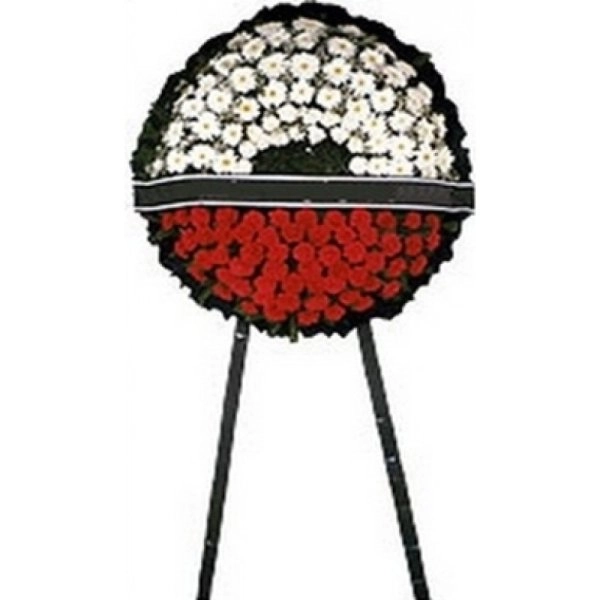 Kırmızı Beyaz Cenaze Çelenği